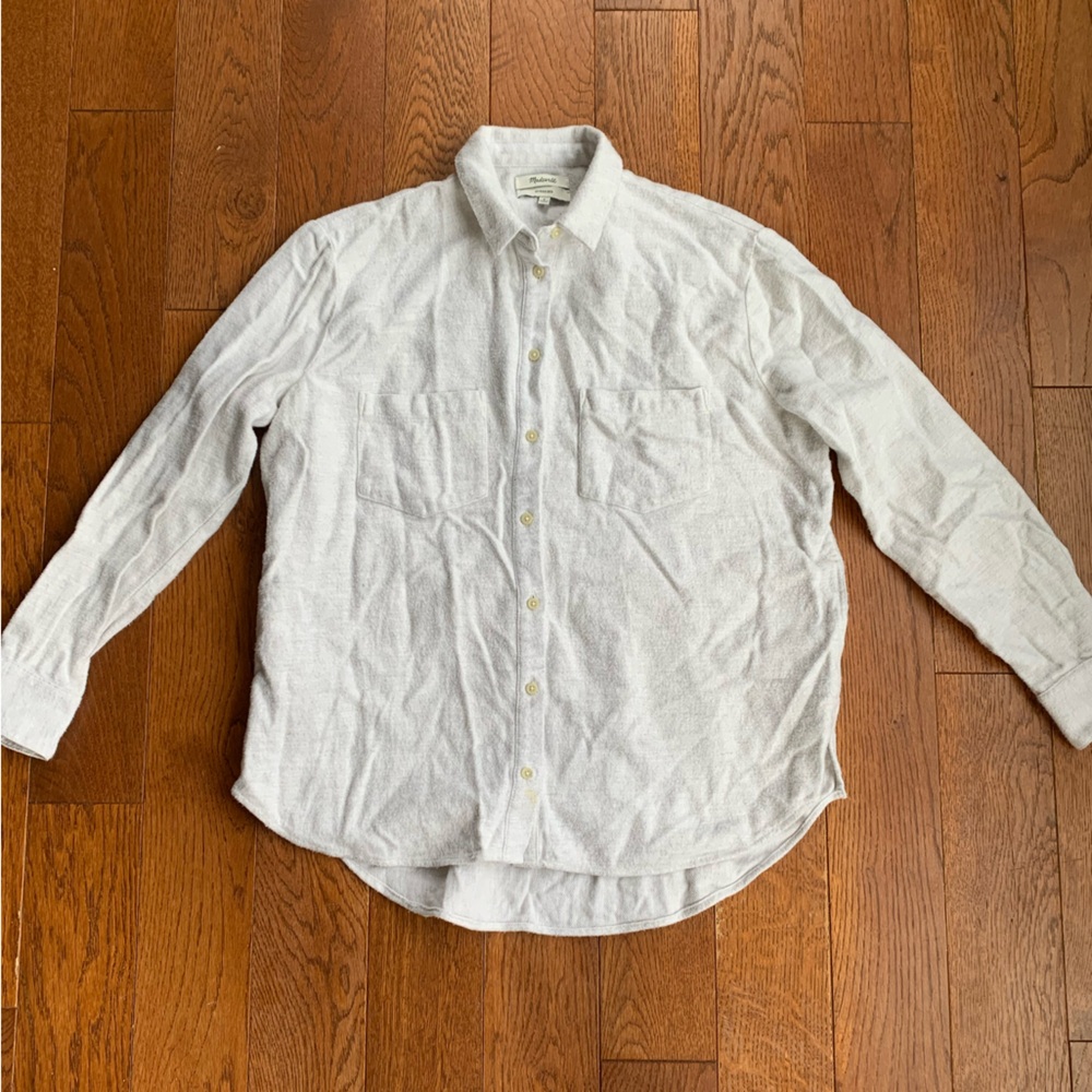 Madewell plain flannel shirt, Small